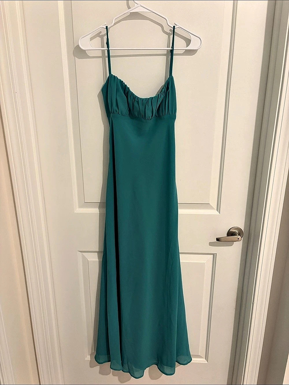 Emprada Olivienne Satin Maxi Dress - Green Size Medium